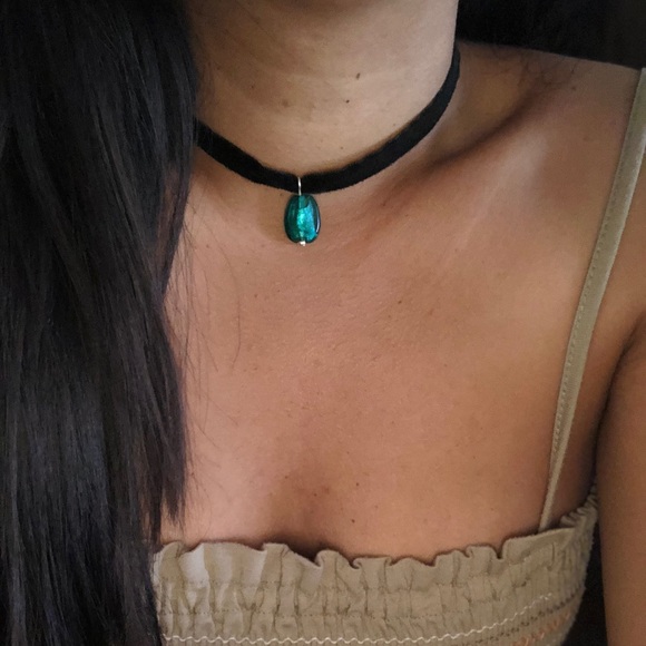 handmade green glass choker ( 5 for $20 ) - Picture 5 of 6